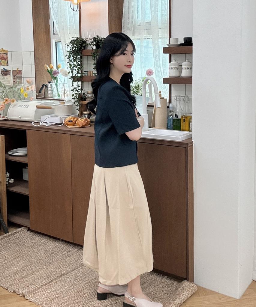 Ppaeppae Брюки-юбка 3/4 с эластичной спинкой и секретными складками