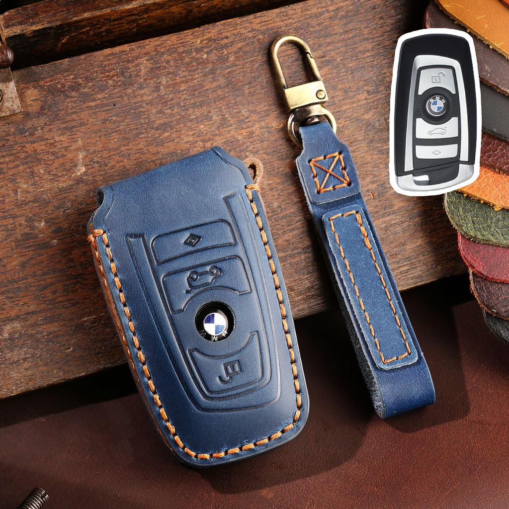 High-End Leather Key Cover for BMW 3/5 Series & X1/X3/X5