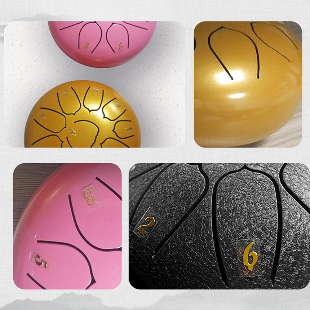 10-дюймовый стальной барабан для языка, 11 нот, хэндпан-барабан с барабанным молотком, выбор пальцев, перкуссия для