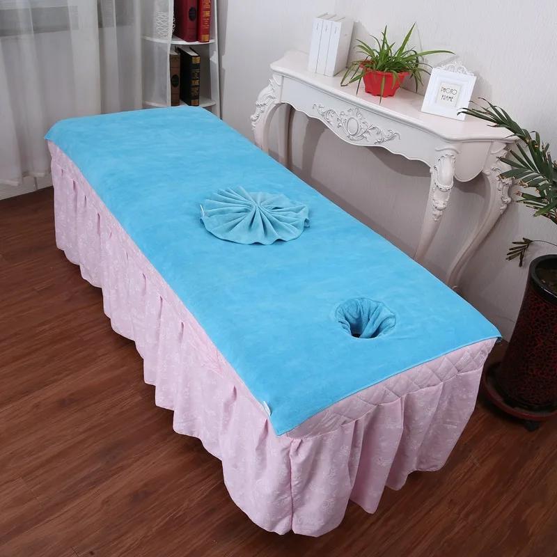 Thickened Beauty Bedsheet Cosmetic Salon Sheets Massage Treatment Soft Sheets Spa SPA Bed Table Cover Sheets with Hole