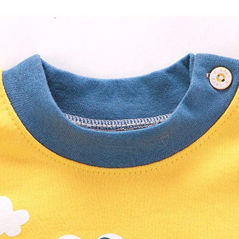 2 шт./компл. детский хлопковый пижамный костюм с мультяшным принтом, рубашка с длинными рукавами, брюки, домашнее нижнее белье