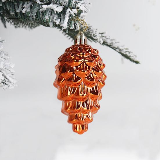 8 шт., подвески из сосновой шишки с ремешком, сверкающие яркие цвета, небьющиеся украшения для рождественской елки, реквизит для фотографий