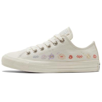 Женские кеды Chuck Taylor All Star Low 'Вышитый цветочный эгрет' Женские бежевые