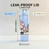 1PC Chubby Cat Girl Cartoon 750ml Color Plastic Sports Water Bottle Leakproof Flip Straw Lid Suitable for Sports Office Home Use