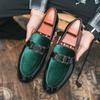 Fashion Novel Designer Suede Green Brwon Black Pointed Wedding Oxford Shoes Men Casual Loafers Formal Dress Footwear Zapatos Hombre