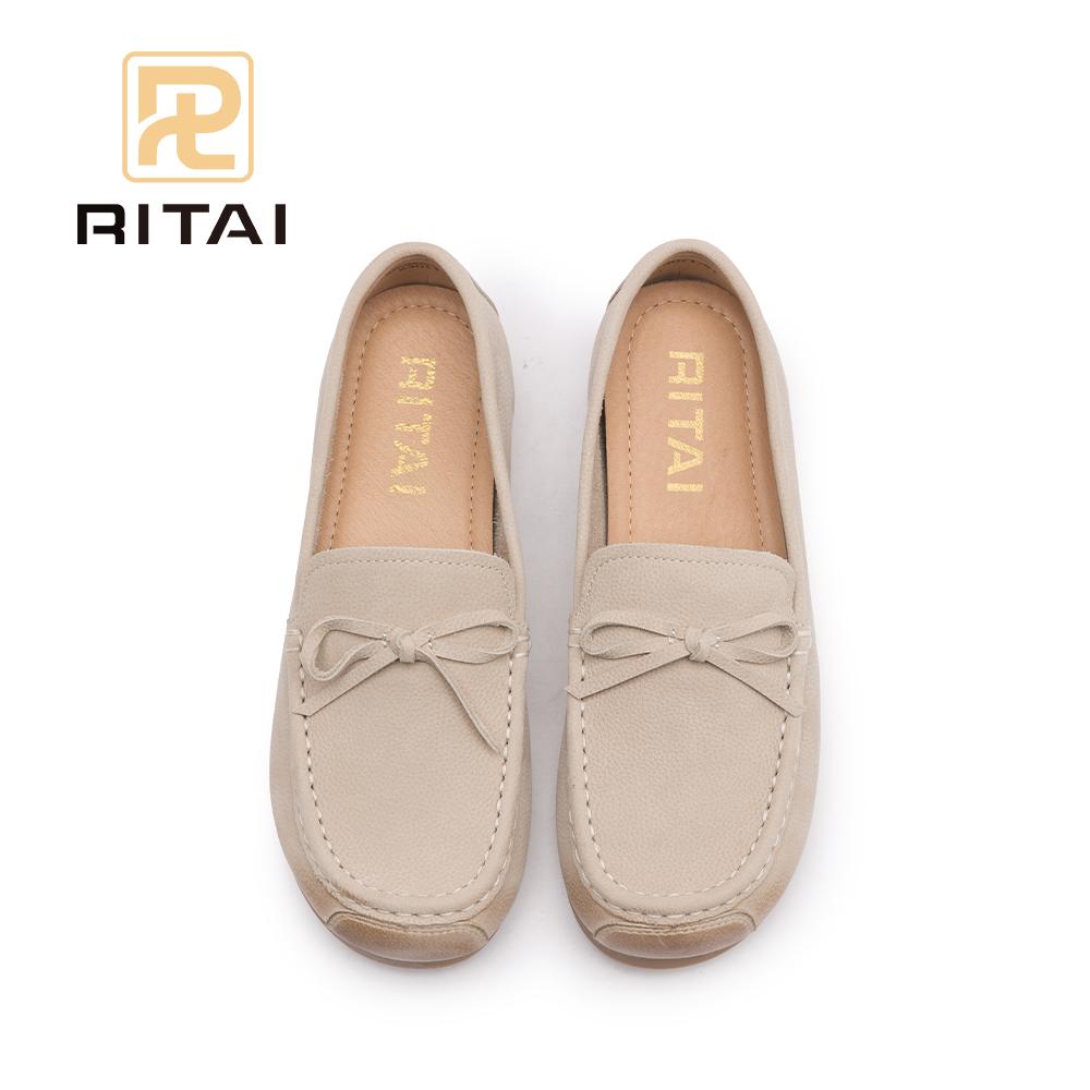 Женские мокасины из натуральной кожи с круглым носком, без застежек, винтажная удобная повседневная обувь