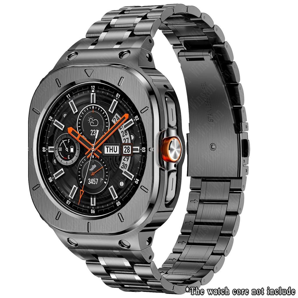 Модификационный комплект из нержавеющей стали для Samsung Galaxy Watch Ultra (2026, 47 мм), Металлический корпус и ремешок, устойчивые к падениям, совместимые с G
