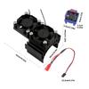 Double Cooling Fan Set For 540 3660 Motors 2000RPM Efficient Heat Dissipation for 1/10 Remote Vehicle