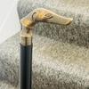 Solid Brass Dog Head Handle Wooden Victorian Walking Stick Handmade