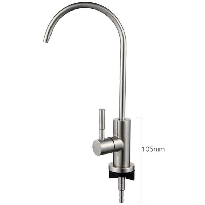 Gooseneck Water Purifier Faucet Reverse Osmosis Drinking Water Filter Faucet Stainless Steel 1/2" Ceramic Core