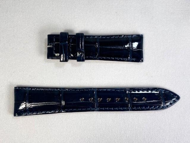 C01S011J9 SEIKO Grand Seiko 19 мм Кожаный для ремешка, Крокодил, Темно-синий, SBGW049/ 9S64-00J0