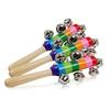 Wooden One-Word String Bell Stick Bell Hand Rattle Children'S Early Education Percussion Instrument Baby Baby Hearing Training Pick Up Bell