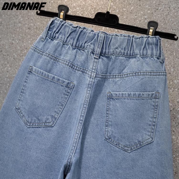 DIMANAF 2022, весенние джинсы, короткие брюки, женские свободные повседневные хлопковые джинсовые брюки оверсайз, женские повседневные женские брюки, шаровары