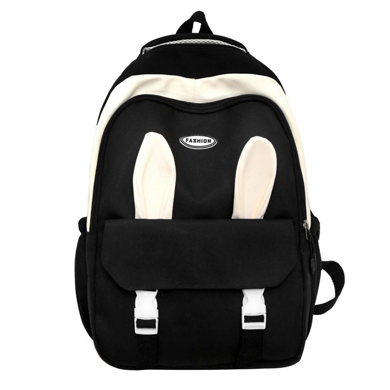 Ridge Protection New Cute Rabbit Ear Casual Schoolbag Large-capacity Backpack, Wind Campus Single-piece Backpack