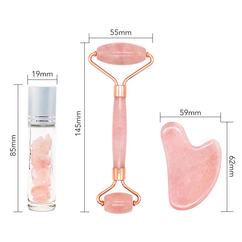 Набор для массажа лица Jade Rollers, набор для ухода за кожей вокруг глаз и GuaSha, помогает уменьшить отеки и морщины