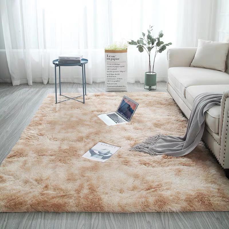 Inyahome Girls Kids Shaggy Fuzzy Soft Carpet Plush Bedside Area Rug Indoor Floor Room Carpet for Teen Dorm Christmas Home Decor