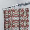 Декор для дома Шторка для душа Красный цветочный дизайн с симметричным узором для украшения ванной комнаты 3D-печать Водонепроницаемая ткань Размер: