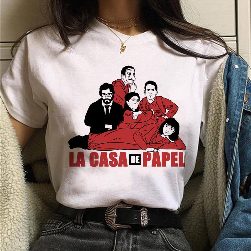 La Casa De Papel Tshirt Money Heist Tees Tv Series T Shirt Women T Short Sleeve