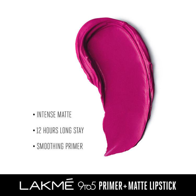 Primer + Matte Lipstick Plum (3.6 G), Primer + Matte Lipstick Plum Pick, Lakme