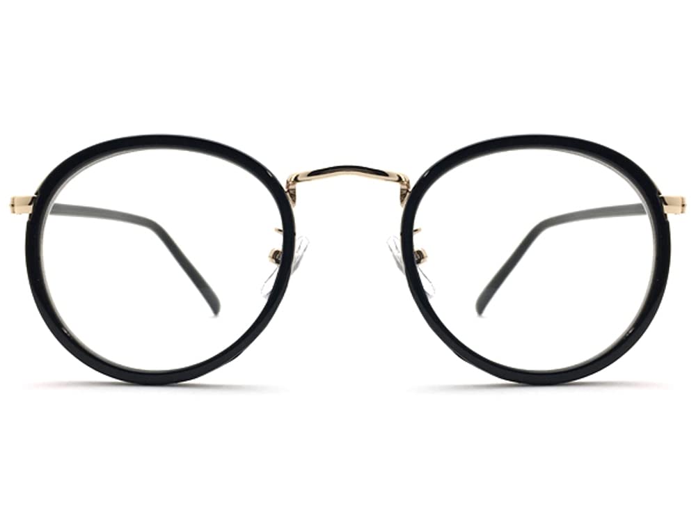 КЛАССИЧЕСКИЕ КРУГЛЫЕ СОЛНЦЕЗАЩИТНЫЕ ОЧКИ круглые ПРОЗРАЧНЫЕ [SPEED ADDICT] (классические солнцезащитные очки) ЧЕРНЫЙ/ЗОЛОТОЙ ×