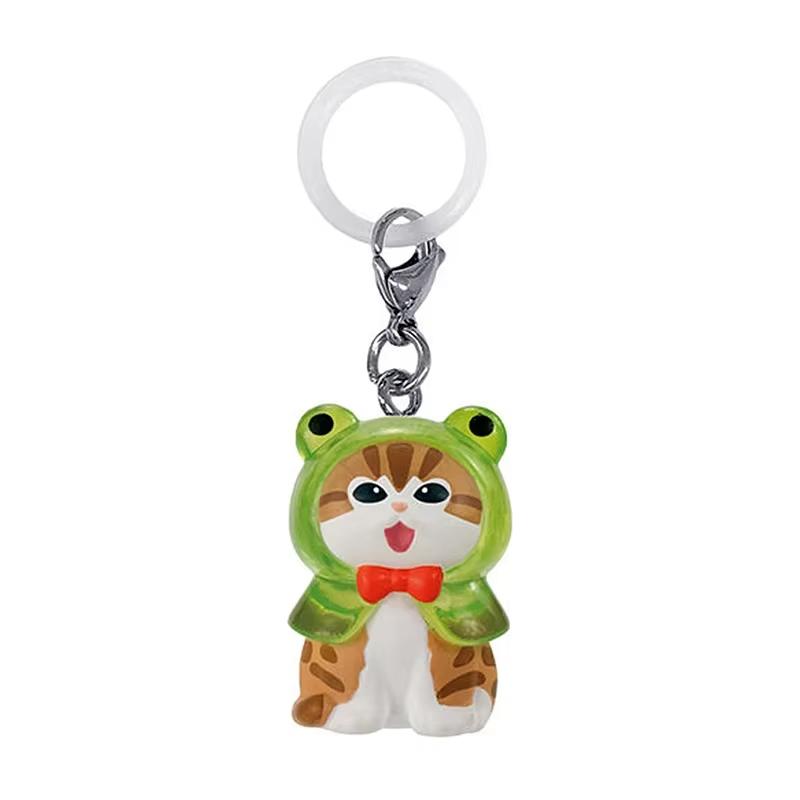 Оригинальная серия дождевиков с кошкой-акулой Mofusand, слепая коробка, Кавайная мини-фигурка, Брелок, Подвеска для рюкзака, Подарок-сюрприз