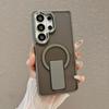 Роскошная магнитная беспроводная зарядка для чехла MagSafe для Samsung Galaxy S26 S25 S24 S23 Ultra Складная подставка-держатель Матовая крышка