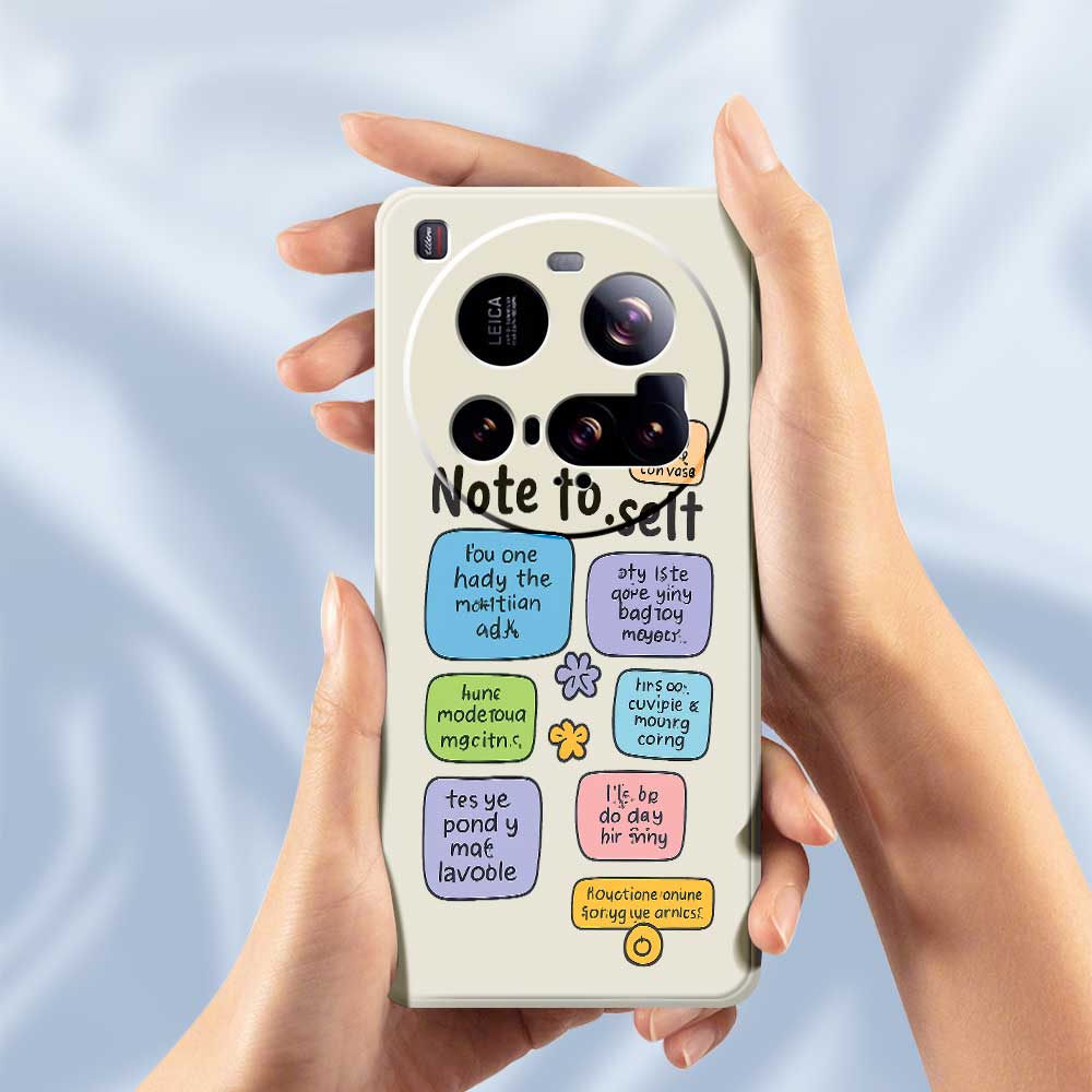 For Xiaomi 15 Ultra Case Colored Sticky Notes Pattern Printing Straight Edge TPU Phone Back Cover