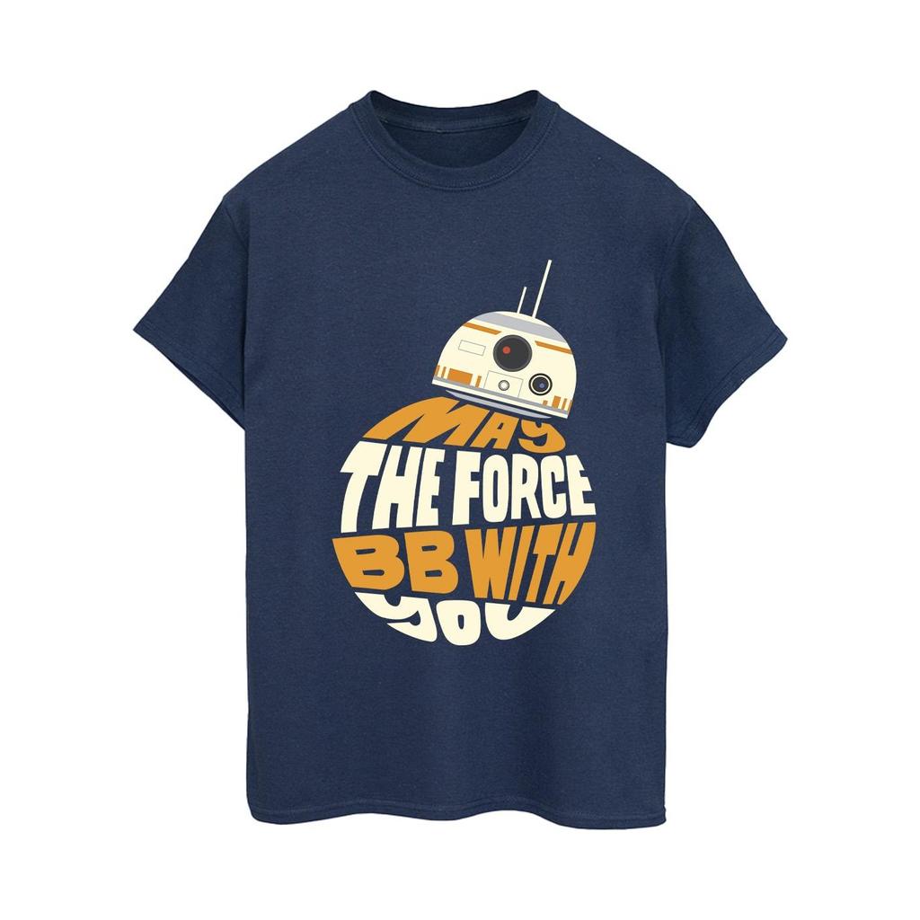 STAR WARS Женская/дамская майка The Force BB8 Cotton Boyfriend T-Shirt