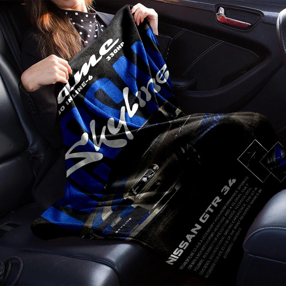 Custom Name Racing Theme Printed Blanket - Perfect for Couch, Bed, Travel & Outdoor Use | Machine Washable, Cozy & Durable.
