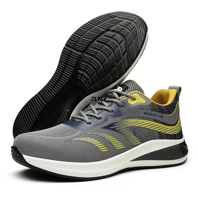 Модные легкие защитные ботинки для мужчин со стальным носком, кроссовки с защитой от ударов и ударов, рабочие защитные ботинки, модная мужская рабочая обувь, защитная обувь