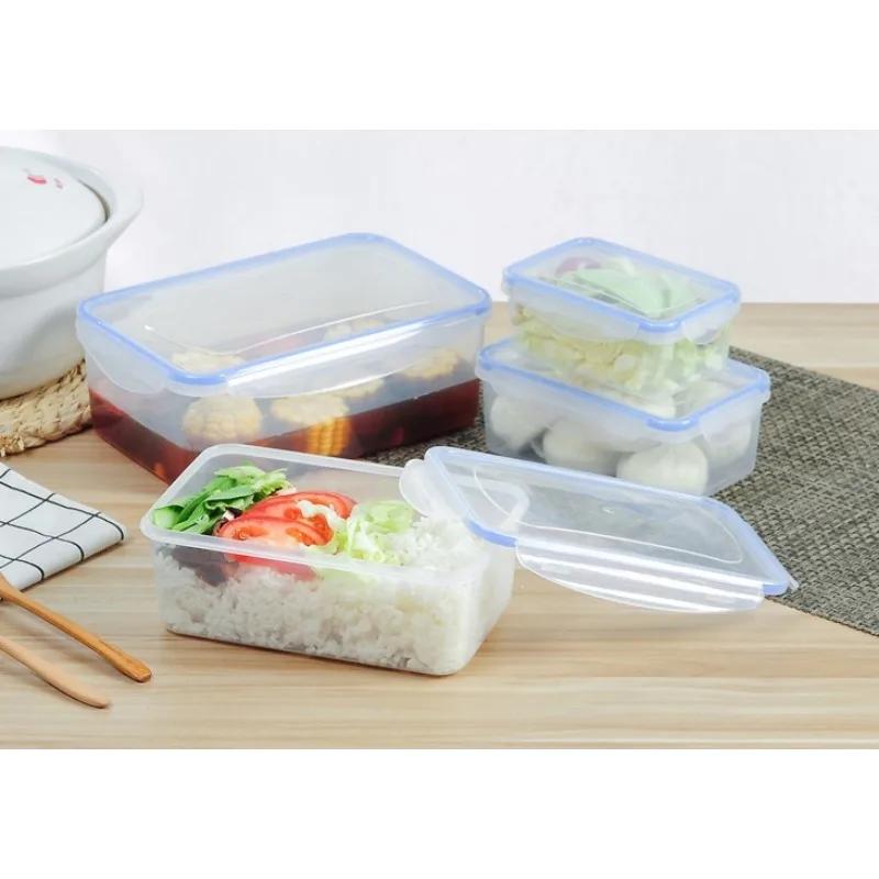 Крышки для хранения продуктов/герметичные контейнеры, ланч-боксы Bento, пластиковый холодильник, сохранение свежести продуктов, прозрачный герметичный контейнер для продуктов