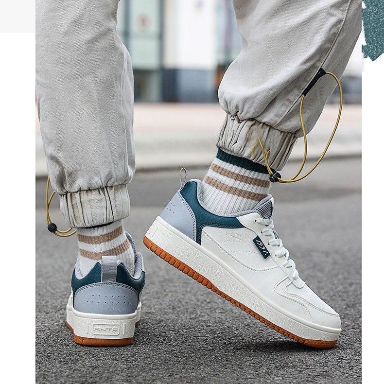 Anta Серия Lifestyle из синтетической кожи, ретро-тренд, повседневные, нескользящие, износостойкие, амортизирующие, низкие, для скейтбординга 912138012-7