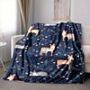 1pc Deer Floral Lightweight Flannel Blanket, Comfortable and Warm Blanket, for Office and Camping Sofa Bed, Livingroom130