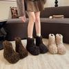 Женские легкие удобные холодные теплые утепленные снегоступы нескользящие износостойкие для улицы отдыха спорта ботинки до середины голенища хлопковые