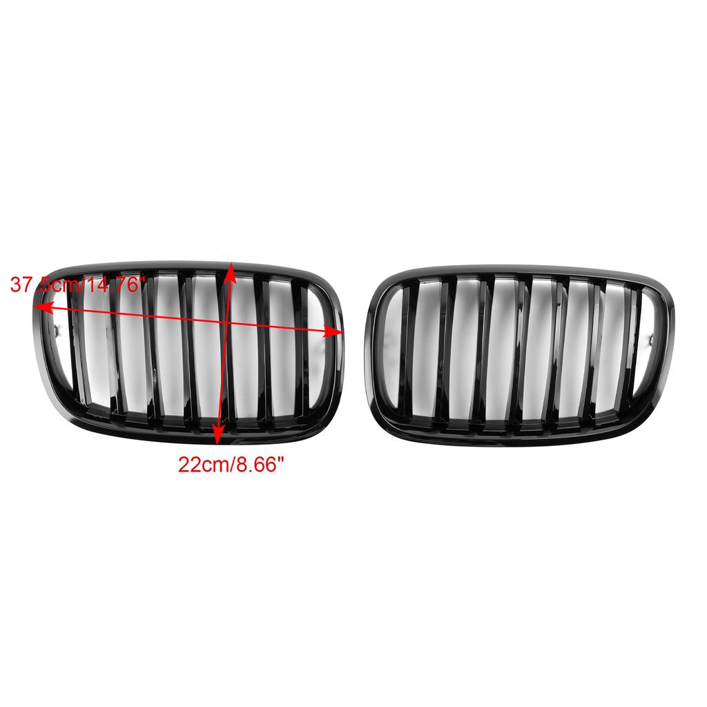 Передний бампер решетка радиатора решетка подходит для BMW X5 E70 X6 E71 2007-2013 глянцевый черный
