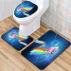 Animation Bathroom Floor Mat Three-Piece Bathroom Carpet Toilet Mat Set Door Mat Bathroom Non-Slip Mat