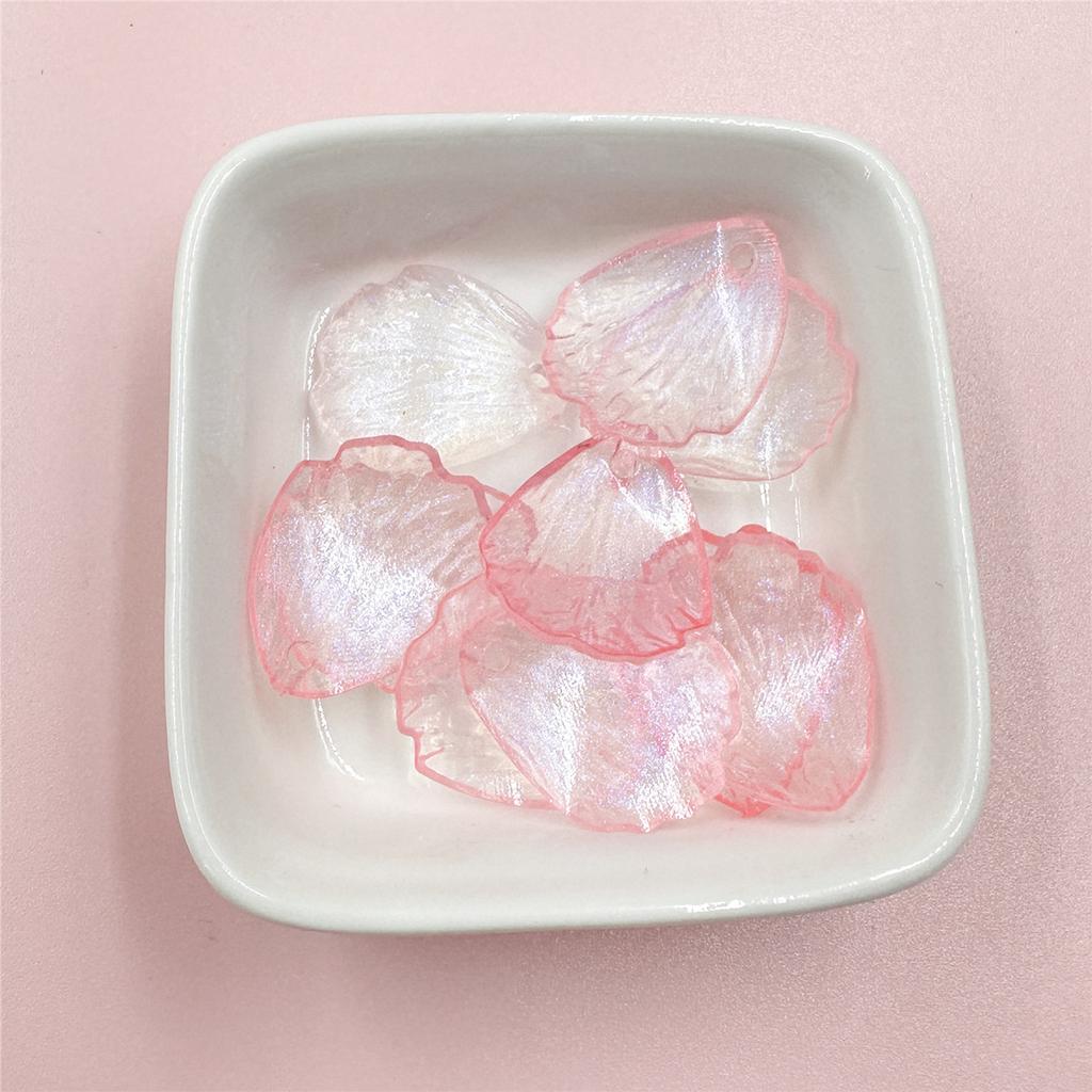 10 шт. 19*23 мм акриловые прозрачные бусины-лепестки цветов для изготовления ювелирных изделий, материалы из бисера