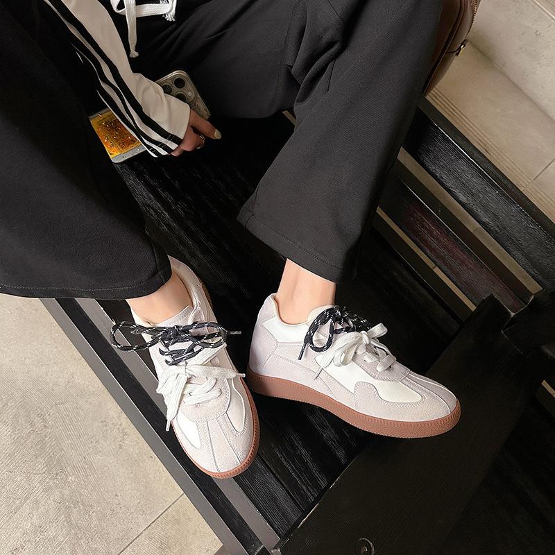 Версия из коровьей кожи~ увеличение внутренней высоты женские новая расцветка шнурки-мандаринки универсальные повседневные спортивные