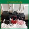 Bow Single Purse Shoulder Crossbody Bag With Pearl Pendant For Daily Fashion