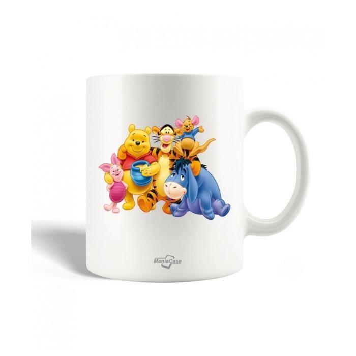 Mug en Céramique - Winnie the Pooh - 30cl - Blanc - Compatible Lave-Vaisselle - Enfant