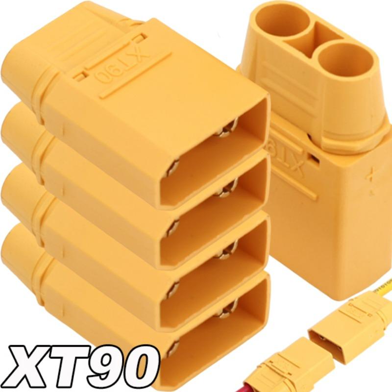 XT90 Connector Female Male Set HighCurrent 90A Battery Connector Anti Spark for RC Car Drone FPV Lipo Battery DIY Headband Cover