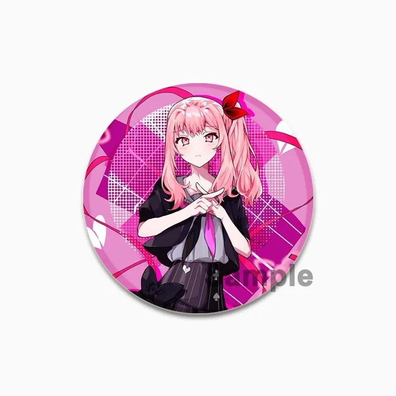32/44/58 мм Акияма Мизуки мультфильм милые броши ручной работы круглый пластиковый значок аниме ювелирные изделия эмалированные булавки для рюкзака одежда шляпа