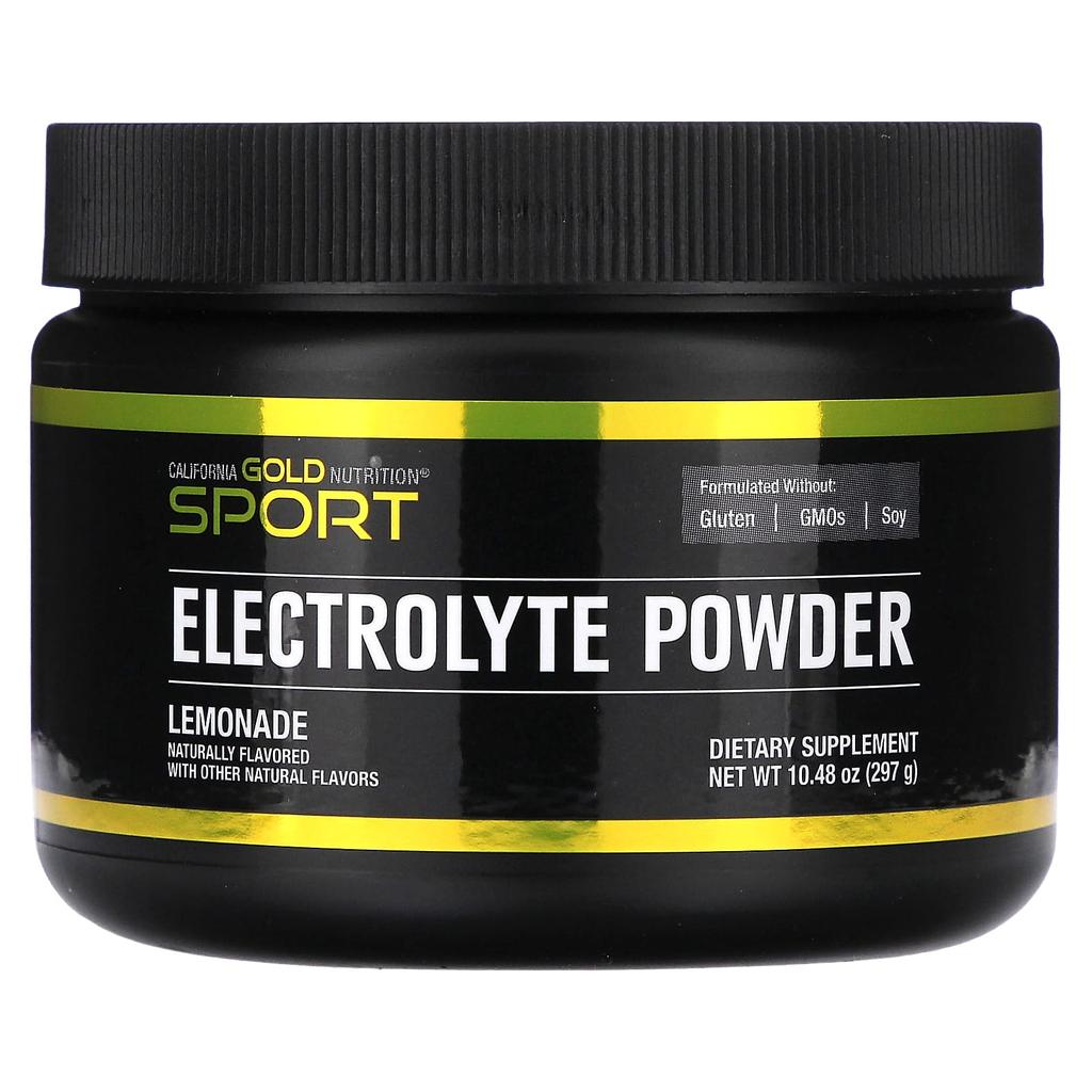 California Gold Nutrition Sports, Electrolyte Powder, Natural Lemonade Flavor, 10.48 Oz (297 G)