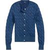 Polo Solid Slim Fit Single-Breasted Round Neck Long Sleeve Knit Sweater Women Sweater Blue WMPOSWENDW20363-410