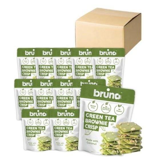 Bruno Crispy Brownie Chocolate 12 bags Snack Gluten-Free GOS (12 Green Tea (Matcha))