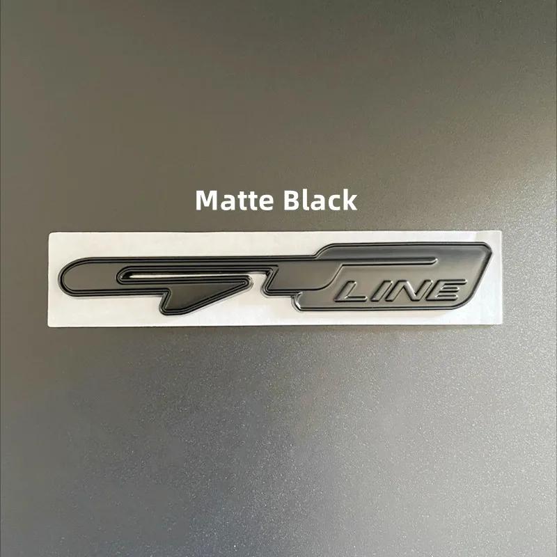 KMWL7 3D Metal GT Line Logo Car Rear Trunk Emblem Badge Decals For Peugeot 307 308 Renault KIA Rio K3 K5 Ceed Sportage Auto Stickers