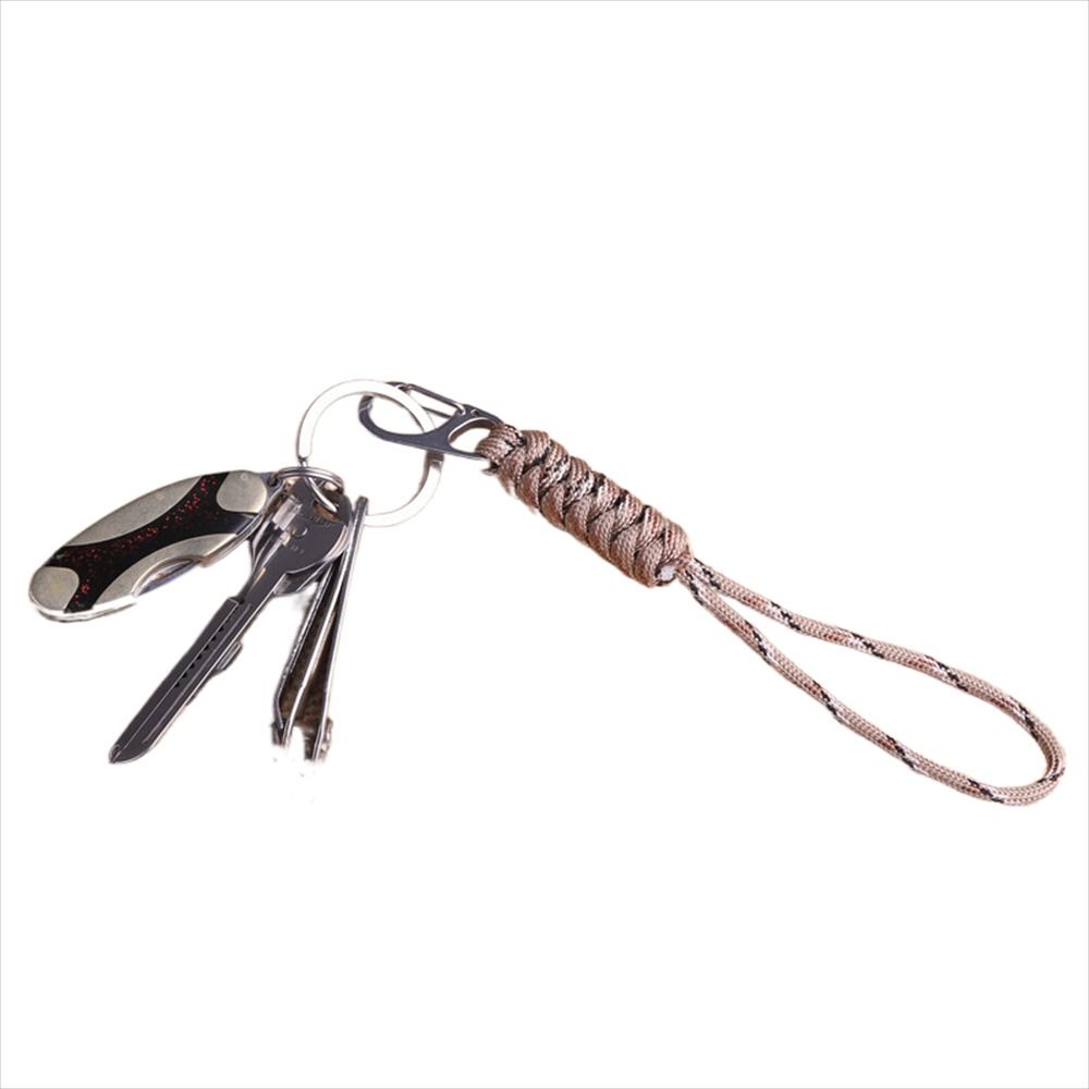 Snake Knot Paracord Keychain Anti-lost Chain Braided Woven Keychain Emergency Survival