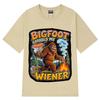 Bigfoot Grabbed My Wiener Funny Meme Tshirt Unisex Unisex Vintage T Shirts Summer Cotton Fashion Hiphop Casual Tshirts Streetwear