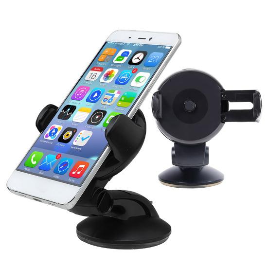 Универсальный автомобильный держатель телефона для лобового стекла, приборная панель, мобильная стойка с поворотом на 360 градусов, защитная ручка, регулируемый кронштейн для оптимального просмотра