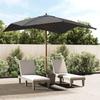Garden Parasol - VIDAXL - Anthracite Wood Pole - 300x300x273 Cm - Anti-UV and Anti-fade